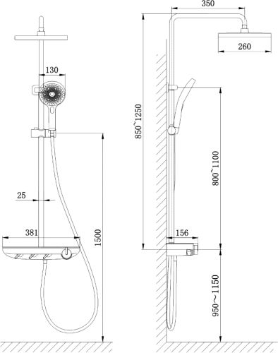 Комплект Акриловая ванна STWORKI Эстерсунд ES18075 без опоры 180x75 см + Ножки + Стойка Драммен в Ставрополе