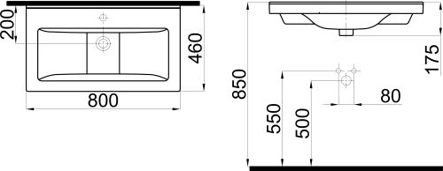 Мебельная раковина STWORKI 80 K0201-0805 в Ставрополе