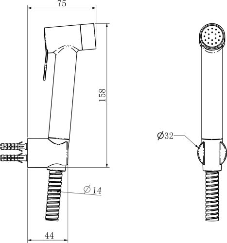 Гигиенический душ STWORKI 35122-495/1BG-IG11 + S190011-2B02-I012 в Ставрополе